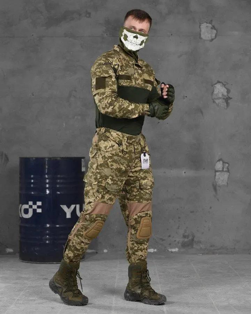Тактический летний костюм с наколенниками 7.62 штаны+убакс S пиксель (86476) - изображение 2