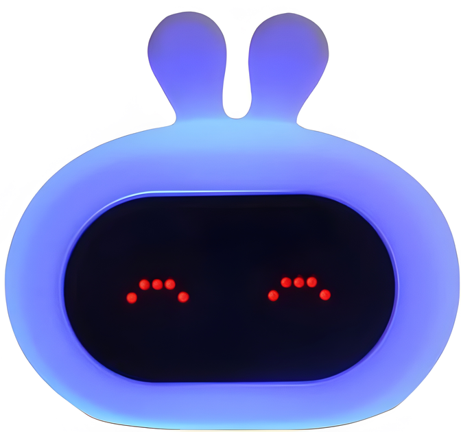 Lampka nocna silikonowa z budzikiem Innogio Rabbit GIO-135 (5903317816423) - obraz 4