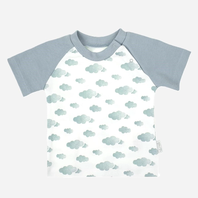 Дитяча футболка для хлопчика Nicol 205138 80 см Білий/Сірий (5905601015963) - зображення 1