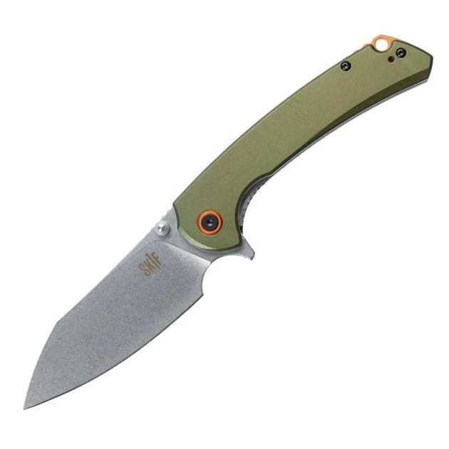Нож складной Skif Jock SW, aluminium (длина: 218 мм, лезвие: 95 мм), оливковый - изображение 1