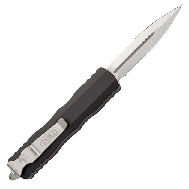 Нож автоматический Microtech Dirac Double Edge SW полусеррейтор (длина: 184 мм, лезвие: 74 мм) - изображение 2