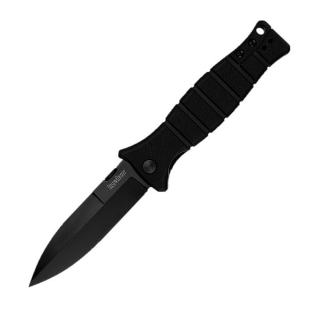 Нож складной Kershaw XCOM (длина: 202мм, лезвие: 92мм, черное), черный - изображение 1