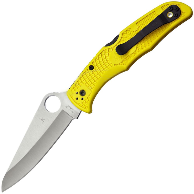 Нож складной Spyderco Pacific Salt 2 (длина: 221мм, лезвие: 96мм), желтый - изображение 1