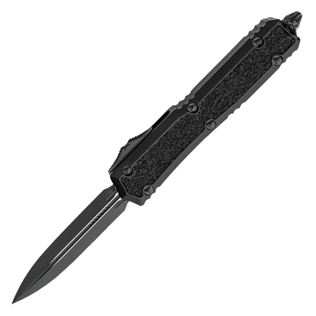 Нож автоматический Microtech Makora Double Edge BB Tactical (длина 215 мм, лезвие 82 мм), черный - изображение 1