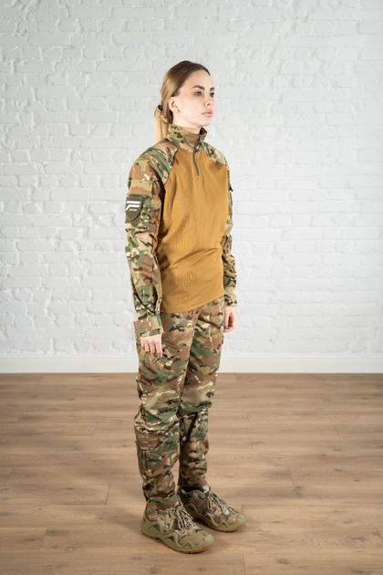 Армійська жіноча форма убакс та штани з кишенями CoolMax ріп-стоп standart Мультикам Койот (621) , XL - зображення 2