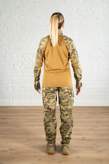 Жіноча армійська форма убакс та штани з кишенями ріп-стоп CoolMax standart Піксель Койот (624) , S - зображення 2