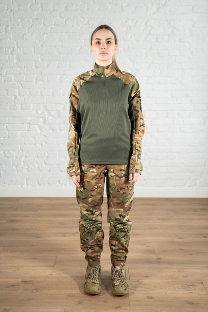 Военная женская форма убакс и штаны с карманами рип-стоп CoolMax standart Мультикам Олива (622) , L - изображение 1