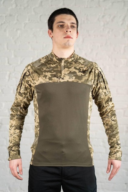 Військовий убакс з довгим рукавом CoolMax tactical Піксель Олива (604) , 2XL - зображення 1