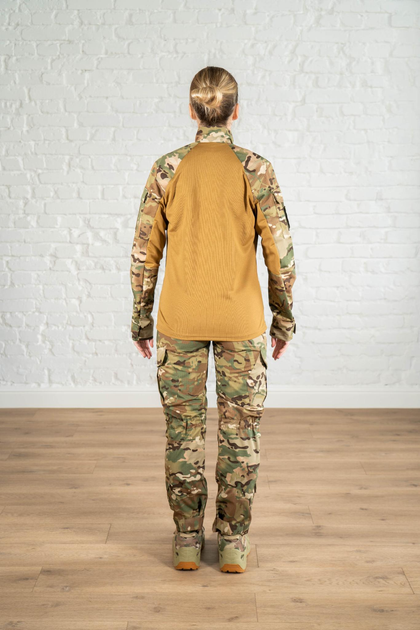 Армейская женская форма убакс и штаны с наколенниками CoolMax рип-стоп standart Мультикам Койот (633) , 3XL - изображение 2