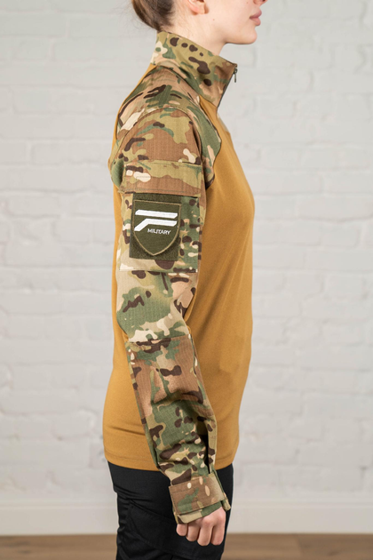 Армейский женский убакс с длинным рукавом рип-стоп CoolMax tactical Мультикам Койот (643) , 2XL - изображение 2