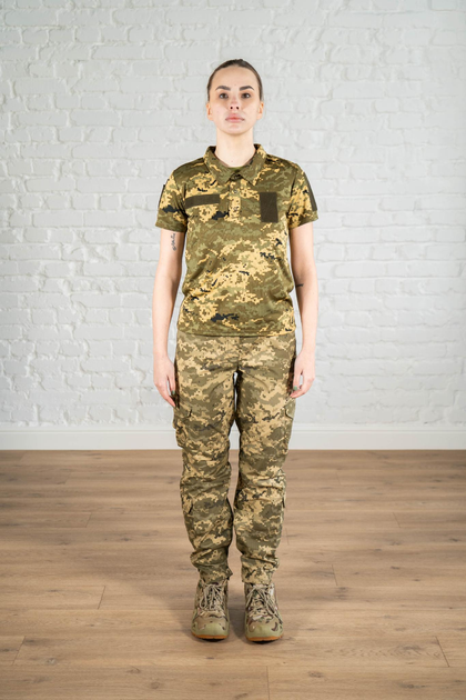 Жіноча форма армійська поло та штани ріп-стоп CoolMax standart Піксель (639) , M - зображення 1