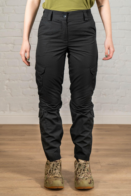 Женские военные брюки рип-стоп с карманами летние tactical Черные (669) , 2XL - изображение 1