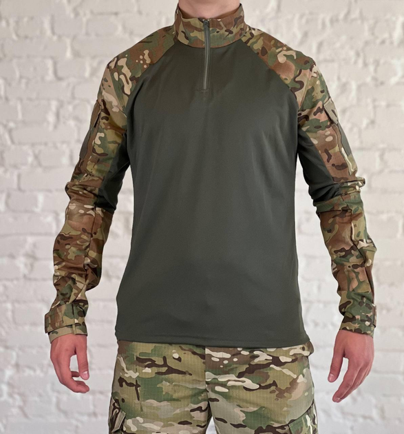 Тактический убакс с длинным рукавом рип-стоп CoolMax tactical Мультикам Олива (505) , XL - изображение 1