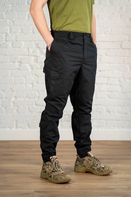 Тактические штаны рип-стоп износостойкие tactical летние Черные (545), S - изображение 2