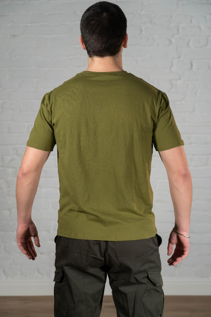 Военная футболка ХБ (хлопок) гипоаллергенная Олива (530) , 3XL - изображение 2