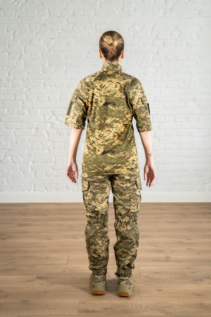 Женская тактическая форма убакс короткий рукав и штаны с карманами рип-стоп CoolMax standart Пиксель (629) , M - изображение 2