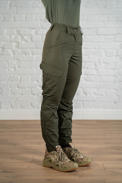 Жіночі армійські штани ріп-стоп з кишенями літні tactical Олива (668) , XL - зображення 2