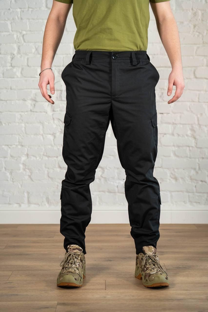 Тактические штаны рип-стоп износостойкие tactical летние Черные (545), XL - изображение 1