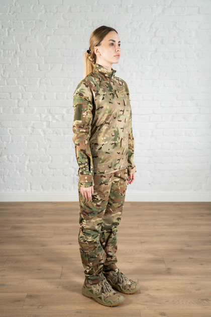 Тактическая женская форма убакс и штаны с карманами рип-стоп CoolMax standart Мультикам (620) , L - изображение 2