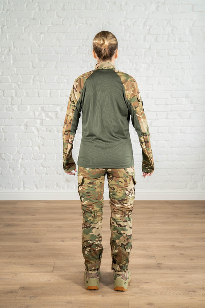 Военная женская форма убакс и штаны с наколенниками рип-стоп CoolMax standart Мультикам Олива (634) , XL - изображение 2