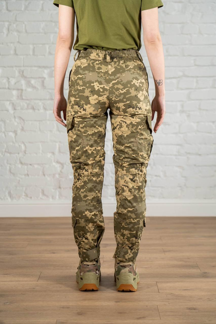 Жіночі армійські штани зі вставними наколінниками ріп-стоп Піксель Олива (674) , M - зображення 2