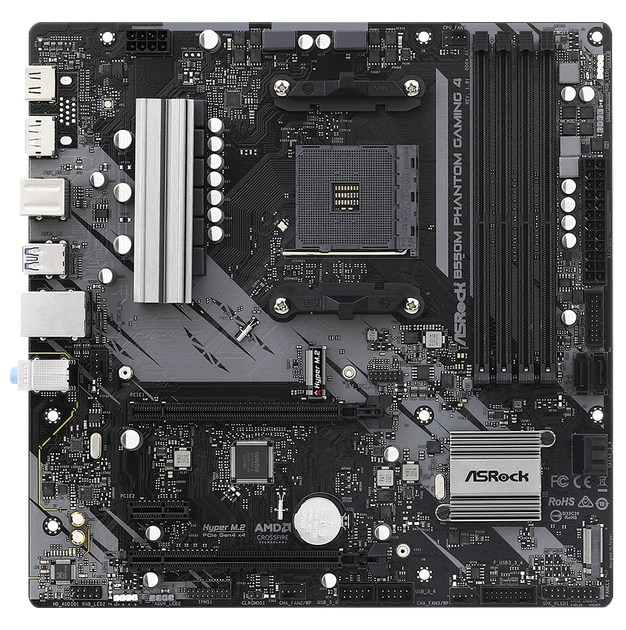 Материнская плата ASRock B550M Phantom Gaming 4 - изображение 1