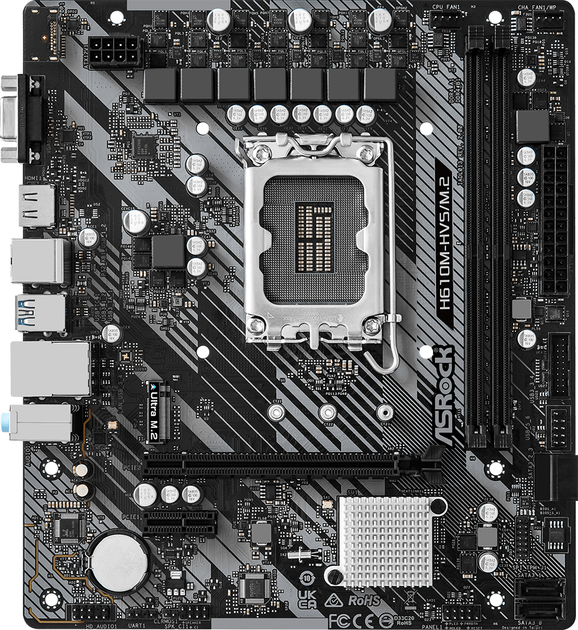 Материнская плата ASRock H610M-HVS/M.2 R2.0 - изображение 1