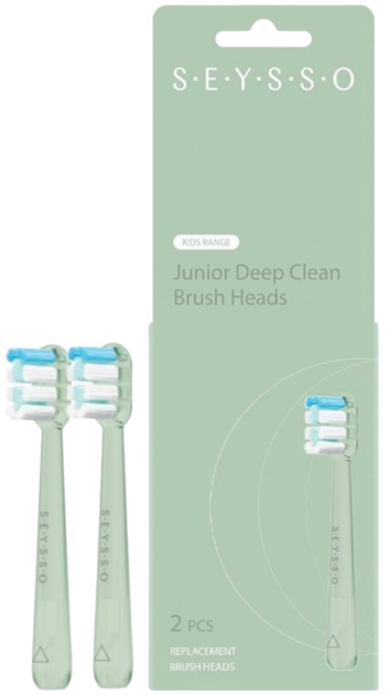 Насадки до електричної зубної щітки Seysso Junior Deep Clean Green (5904158113290) - зображення 1