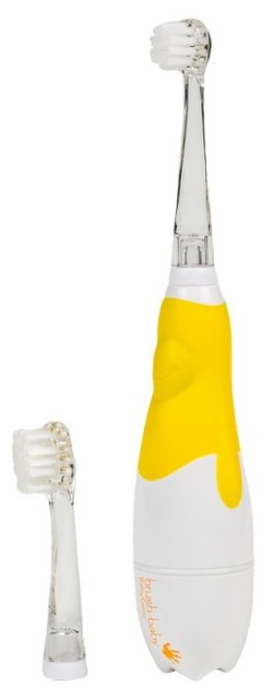 Szczoteczka elektryczna do zębów Brush-Baby BabySonic Pro 0-3 lata żółty - obraz 1