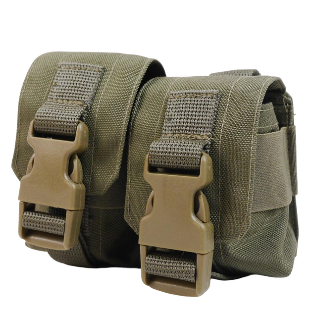 Тактический подсумок под 2 гранаты Kiborg GU Double Mag Pouch Khaki - изображение 1