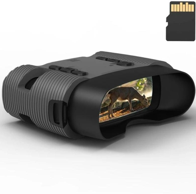 Бинокуляр прибор устройство ночного видения, цифровой бинокль BNV21 Night Vision 5х (до 500м) с картой памяти на 32 Гб - изображение 1