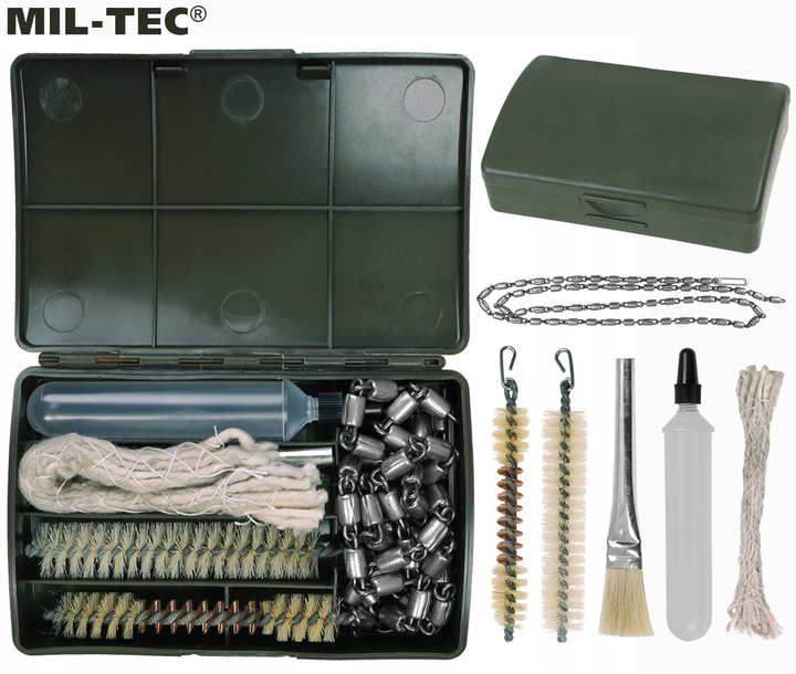 Набір для чищення дула пістолета від Mil-Tec, калібр 5.45/7.62, набір для чищення зброї - зображення 1