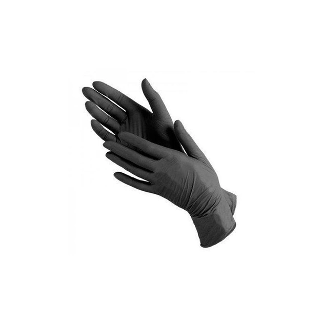 Нітрилові рукавиці без пудри Nitrylex Black Protective Gloves розмір XL - изображение 2