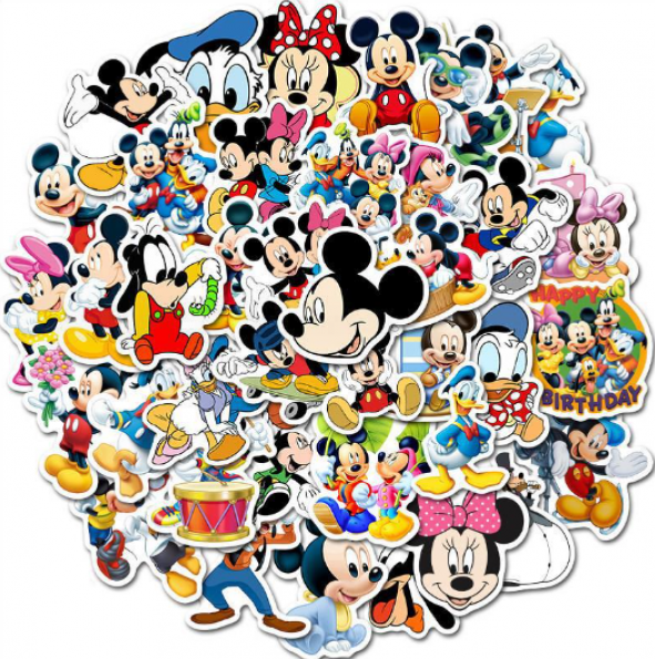 Набор наклеек многоразовых водоотталкивающих виниловых Mickey Mouse Микки Маус самоклеящиеся50 шт стикербомбинг на авто телефон ноутбук стену Водостойкие стикеры для оклеивания (AN)26326 - Фото 1 Набор наклеек многоразовых водоотталкивающих виниловых Mickey Mouse Микки Маус самоклеящиеся50 шт стикербомбинг на авто телефон ноутбук стену Водостойкие стикеры для оклеивания (AN)26326 - изображение 1