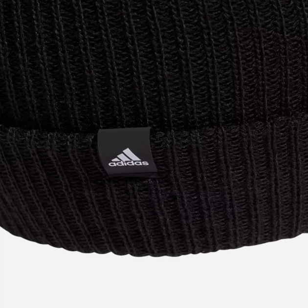 Шапка adidas Clsc Beanie Cuf IB2649 OSFM 58 Чорна (4066763559113) - зображення 2