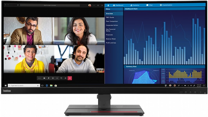 Монітор 34.14" Lenovo ThinkVision P34w-20 Wide Quad HD (62DCRAT3EU) - зображення 1