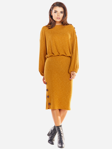 Спідниця міді жіноча Awama A317 L Коричнева (5902360544239) - зображення 5