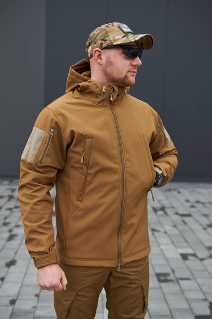 Військова тактична куртка Soft Shell MILITARY Койот S - зображення 1