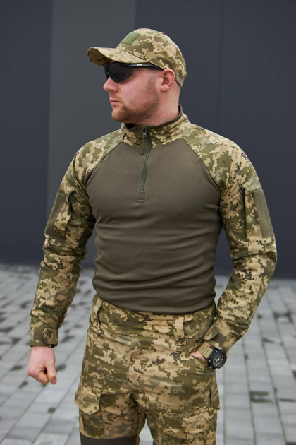 Тактическая боевая рубашка UBACS (Убакс) и кепка пиксель Боевая рубашка ВСУ 52 - изображение 1