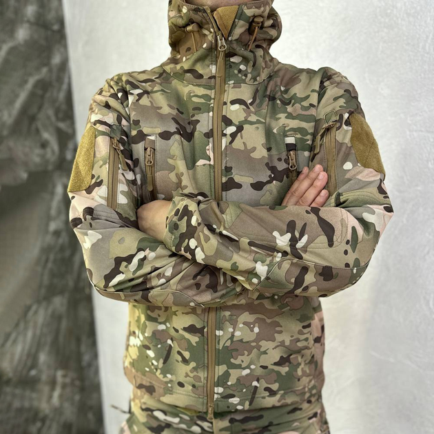 Мужская Куртка Softshell на флисе с вентиляционными отверстиями мультикам размер 2XL - изображение 1
