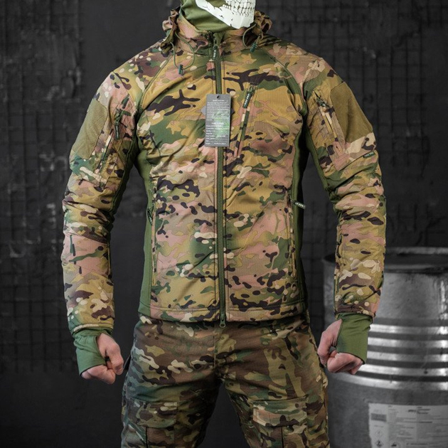 Чоловіча демісезонна Куртка Carrier на флісі із утепленими Рукавами та Липучками під шеврони мультикам розмір M - зображення 1