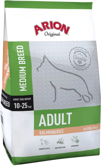 Сухий корм для дорослих собак середніх порід Arion Salmon and Rice 3 кг (5414970055369) - зображення 1