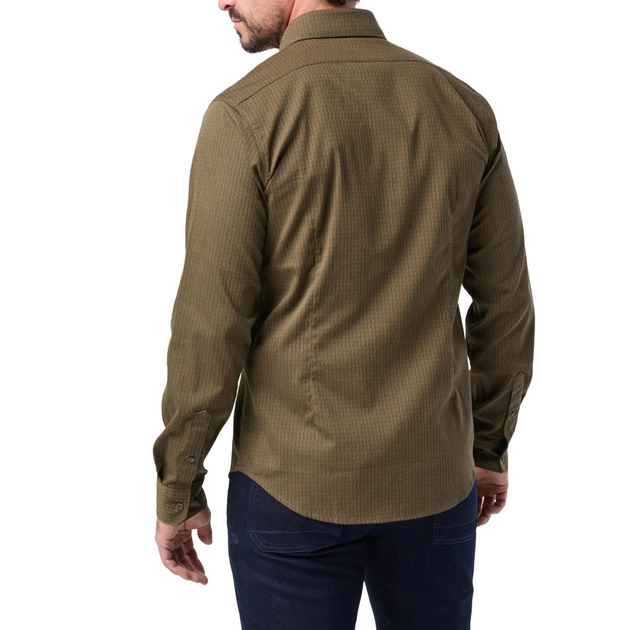 Рубашка тактическая 5.11 Tactical Alpha Flex Long Sleeve Shirt S Ranger Green Dby - изображение 2