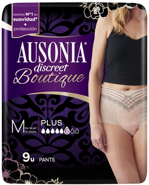 Урологічні трусики Ausonia Discreet Boutique Plants М 9 шт (8001090760937) - зображення 1