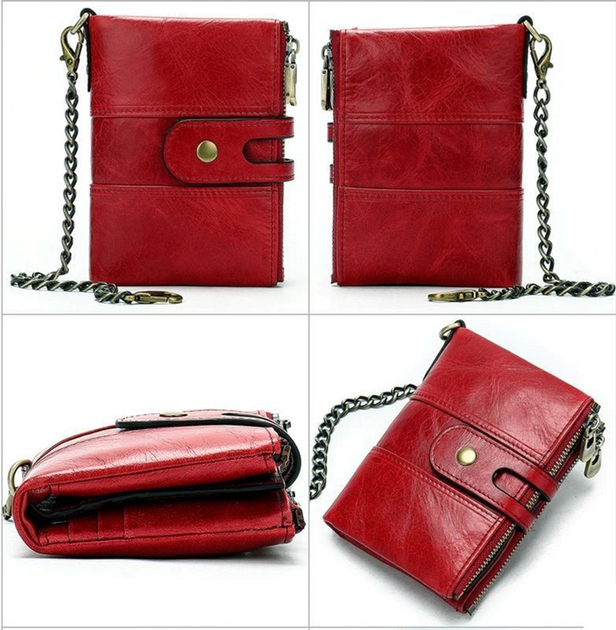 Гаманець жіночий шкіряний для карток Vintage leather-14680 Червоний - зображення 2