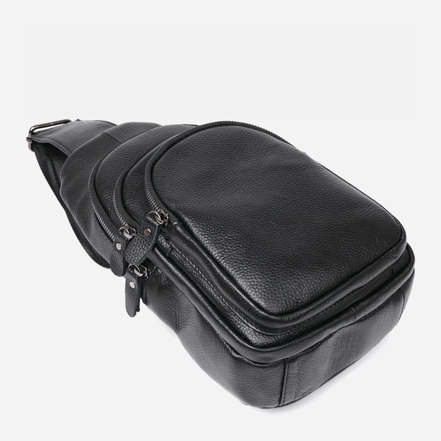 Сумка-слінг чоловіча шкіряна Vintage leather-20684 Чорна