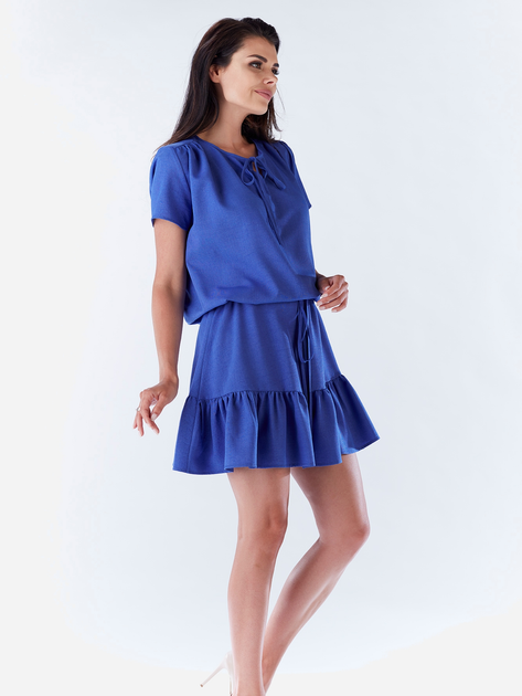 Плаття коротке літнє жіноче Awama A180 S/M Синє (5902360589988) - зображення 2