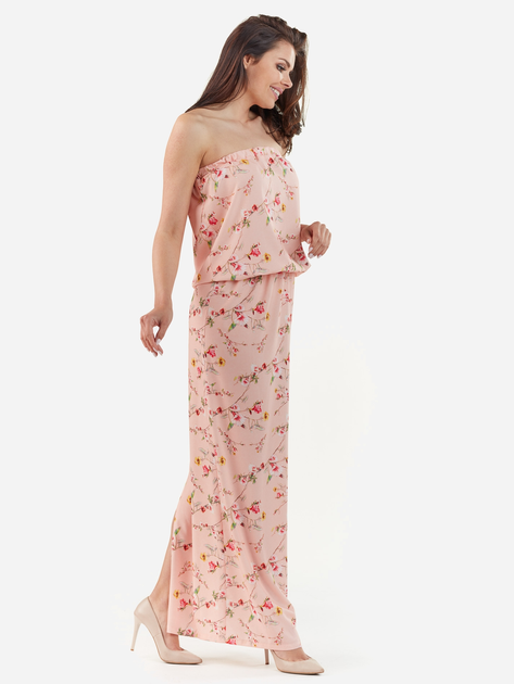 Sukienka damska w kwiaty Awama A219 M Różowa (5902360522862) - obraz 2