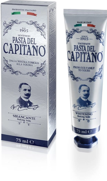 Зубная паста Pasta del Capitano 1905 отбеливающая с содой 75 мл - Фото 1 Зубная паста Pasta del Capitano 1905 отбеливающая с содой 75 мл - изображение 1