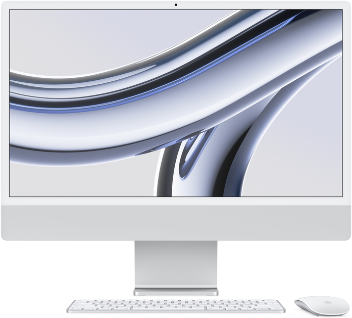 Моноблок Apple iMac 24" М3 4.5К 10‑ядер GPU 256GB Silver (MQRJ3ZE/A) - зображення 1